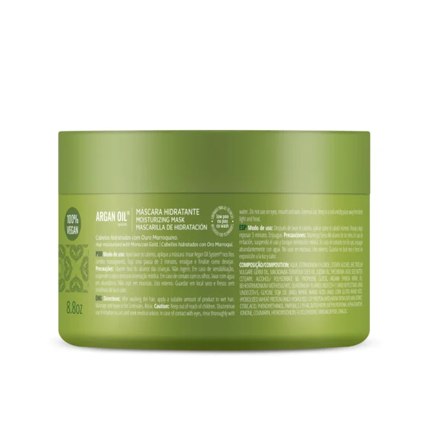 INOAR Argan Oil Mask - intensyviai drėkinanti plaukų kaukė su Argano aliejumi 250 ml.