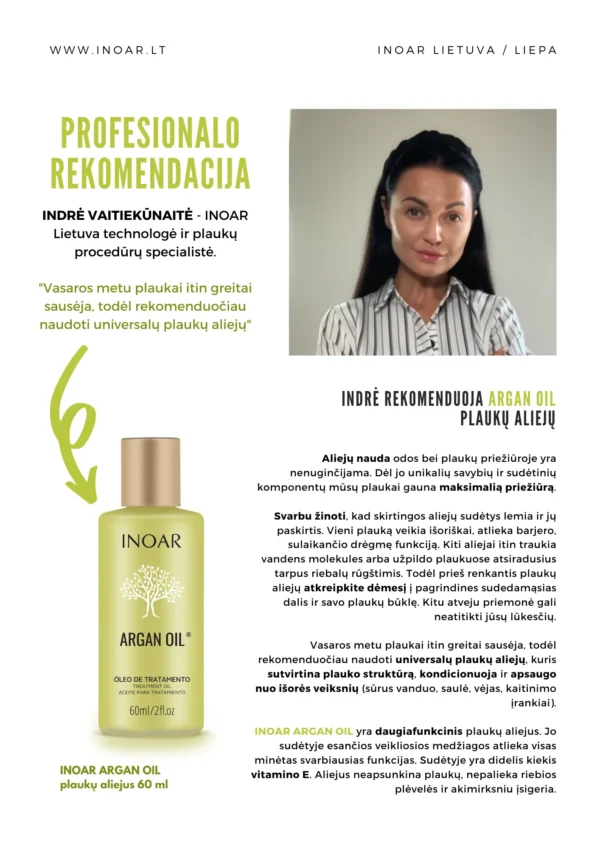 INOAR Argan Oil - daugiafunkcinis argano aliejus