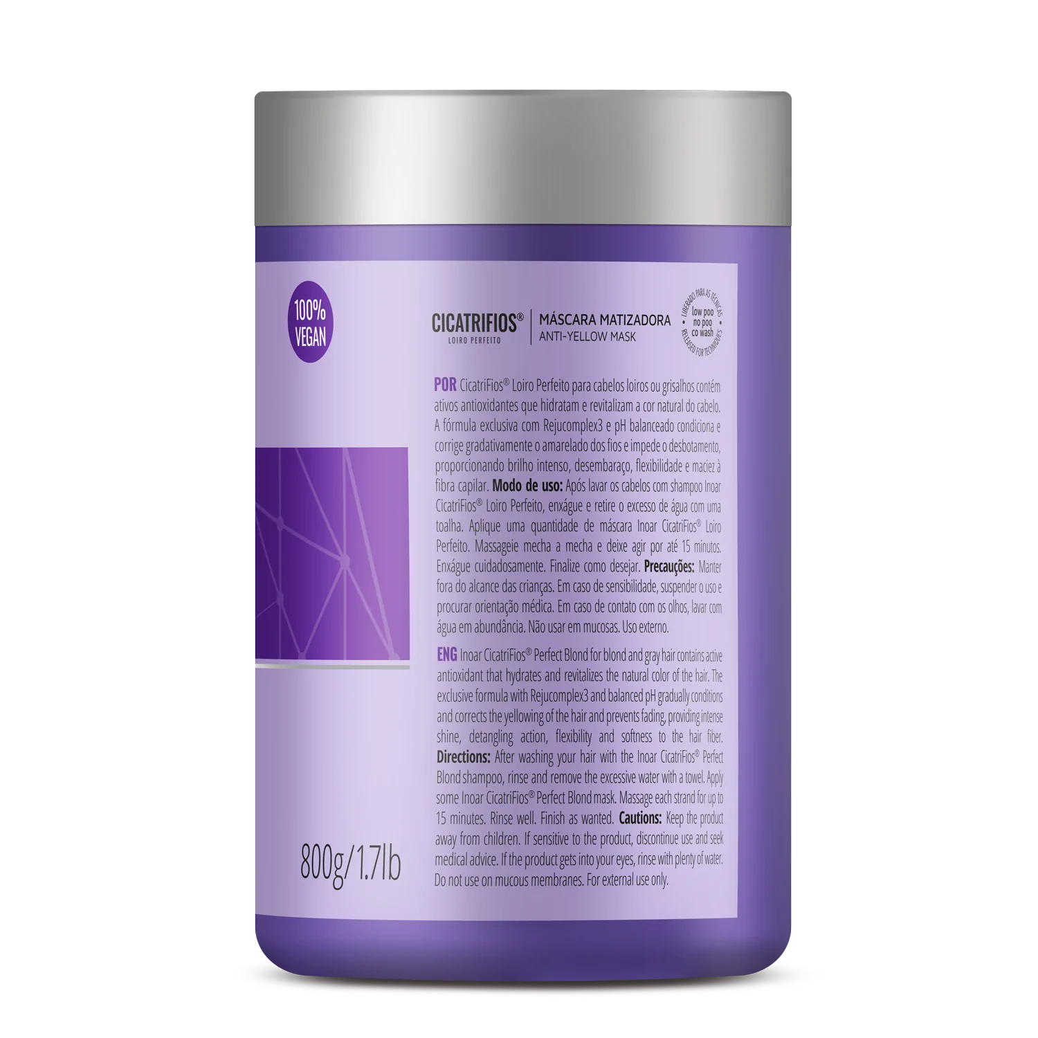 INOAR CicatriFios Perfect Blond Mask - plaukų kaukė šviesiems plaukams