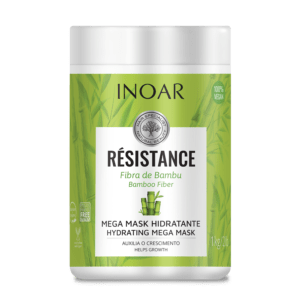 INOAR Resistance Fibra de Bambu Mask - stiprinanti ir blizgesio suteikianti kaukė 1000 g.