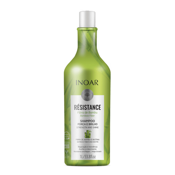 INOAR Resistance Fibra de Bambu Shampoo - stiprinantis ir blizgesio suteikiantis šampūnas 250 ml. / 1000 ml.