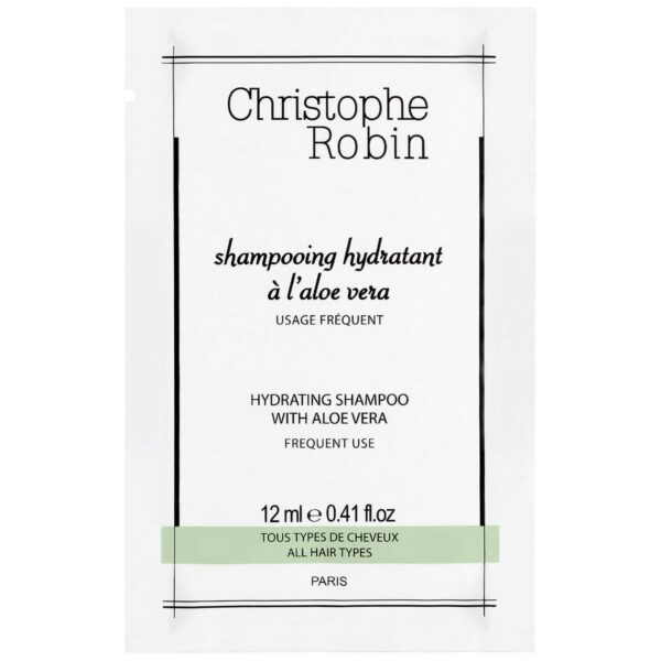 Christophe Robin Hydrating Shampoo drėkinantis šampūnas su alijošiumi 12 ml