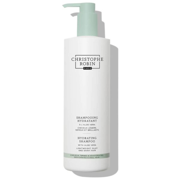 Christophe Robin Hydrating Shampoo drėkinantis šampūnas su alijošiumi 500 ml..