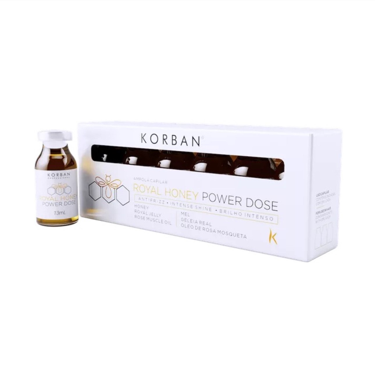 KORBAN Royal Honey Power Dose plaukų atstatymo procedūra 1 vnt. / 6 vnt.