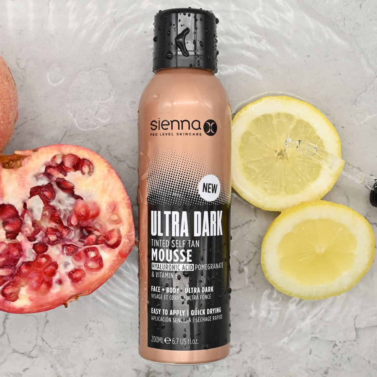 Sienna X Ultra Dark Tinted Self Tan Mousse itin tamsios savaiminio įdegio putos su hialurono rūgštimi 200 ml..