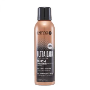 Sienna X Ultra Dark Tinted Self Tan Mousse itin tamsios savaiminio įdegio putos su hialurono rūgštimi 200 ml