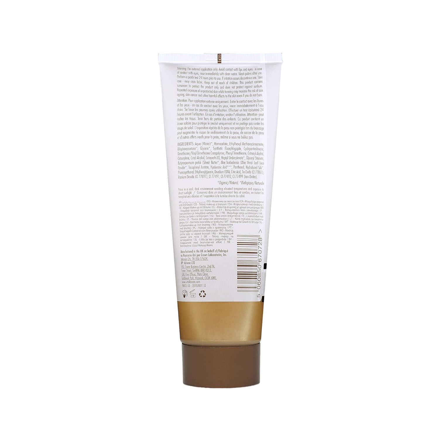Vita Liberata Medium kūno makiažas su savaiminio įdegio efektu Body Blur Body Makeup with Tan 100ml - Image 6