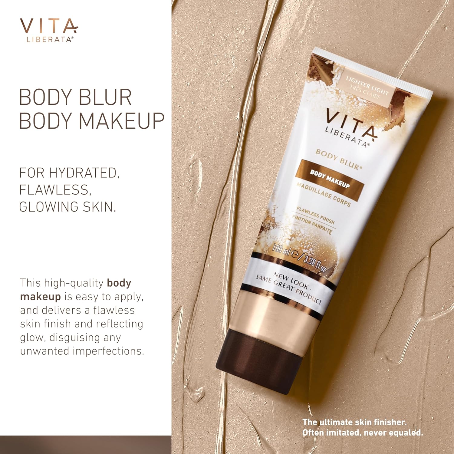 Vita Liberata kūno makiažas Lighter Light momentinio poveikio kremas Body Blur Flawless Finish 100ml - Image 2