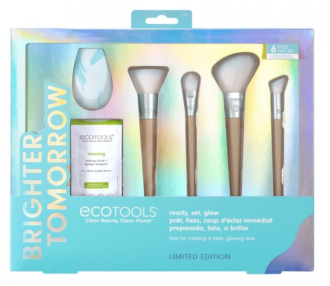 Makiažo šepetėlių dovanų rinkinys EcoTools Brighter Tomorrow Ready & Set & Glow