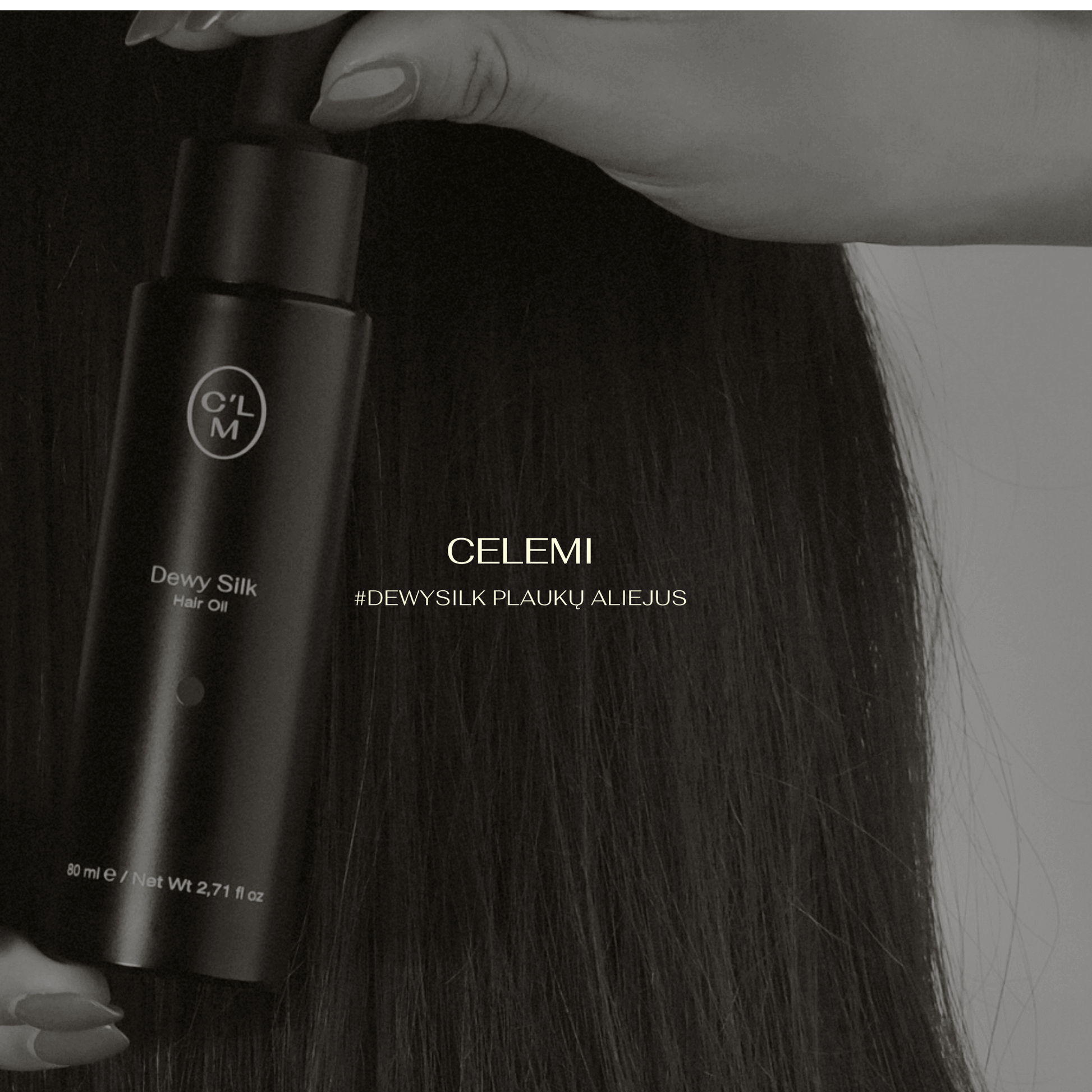 Celemi drėkinantis ir suteikiantis žvilgesio plaukų aliejus Dewy Silk 80ml - Image 6