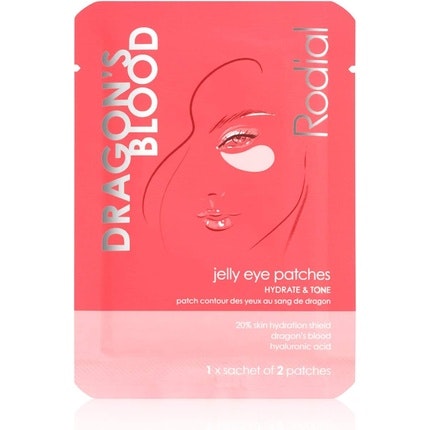 Rodial Dragon's Blood Jelly Eye Patches - hidrogelinė drėkinanti ir standinanti paakių kaukė 1x2vnt / 4x2vnt - Image 3