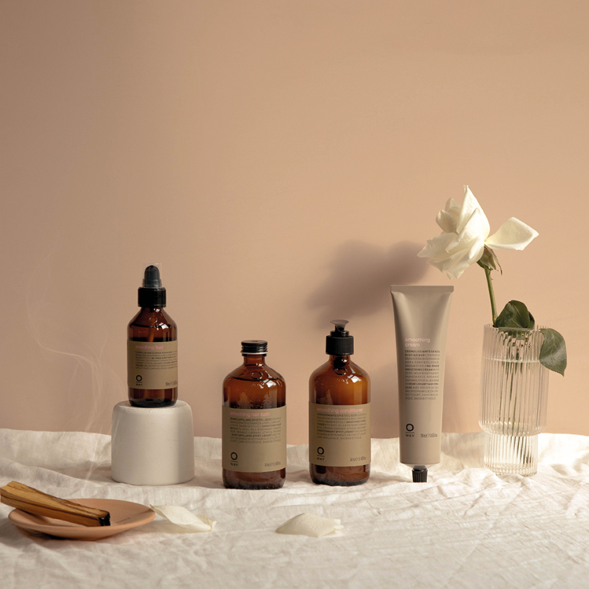 OWAY plaukus minkštinantis ir glotninantis šampūnas vonelė – smooth+ / Smoothing hair bath 240ml - Image 2