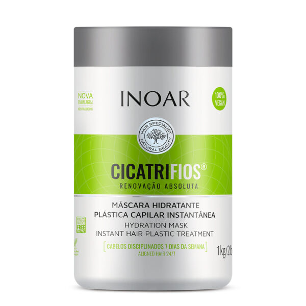 INOAR CicatriFios Mask - plauko struktūrą atkurianti kaukė 1000 g.