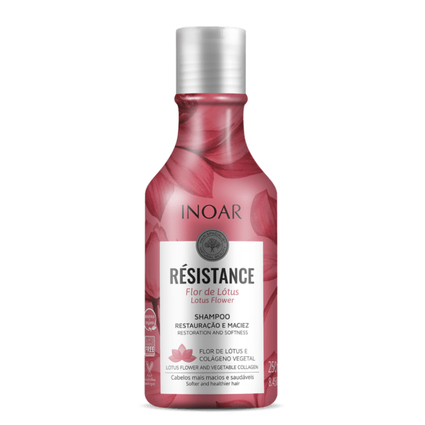 INOAR Resistance Flor de Lotus Shampoo - regeneruojantis blizgesio suteikiantis šampūnas 250 ml.