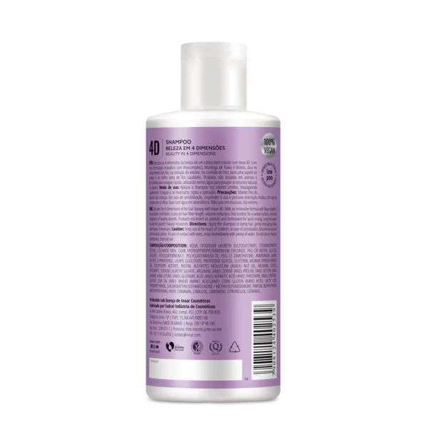 INOAR 4D Shampoo - 4 dimensijų šampūnas 400 ml