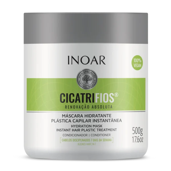 INOAR CicatriFios Mask - plauko struktūrą atkurianti kaukė 500 g