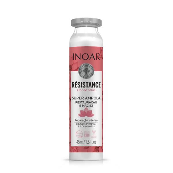 INOAR Resistance Flor de Lotus Ampola - ampulė silpniems plaukams 45 ml