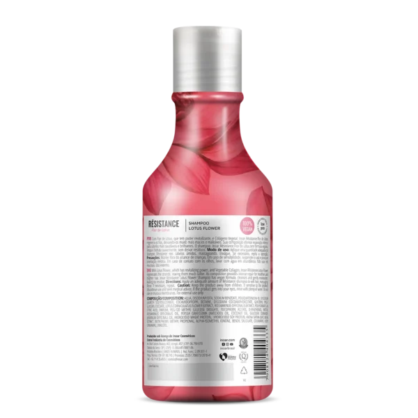 INOAR Resistance Flor de Lotus Shampoo - regeneruojantis blizgesio suteikiantis šampūnas 250 ml : 1000 ml