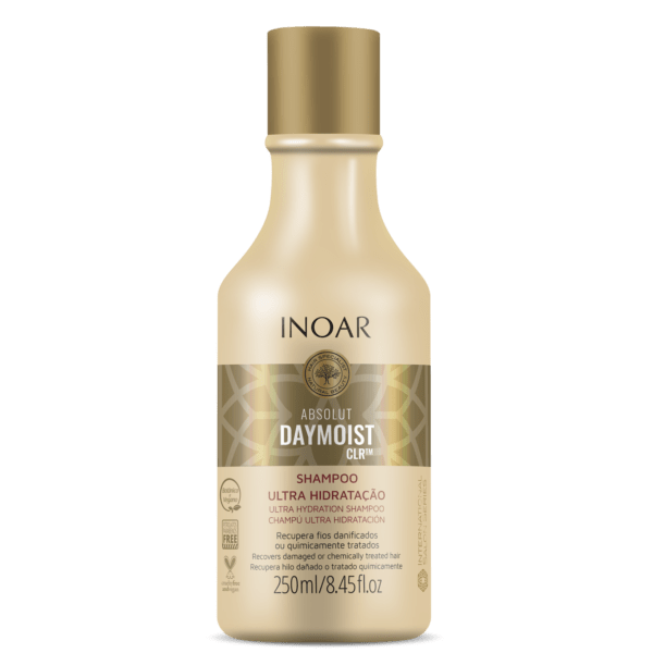 INOAR Absoliut Daymoist Shampoo - šampūnas chemiškai pažeistiems plaukams 250 ml.