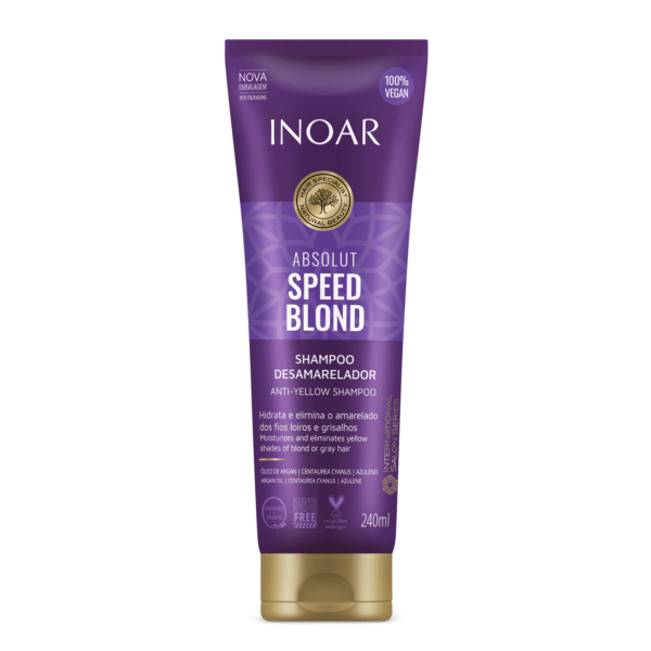 INOAR Speed Blond Shampoo - šampūnas šviesiems plaukams 240 ml.