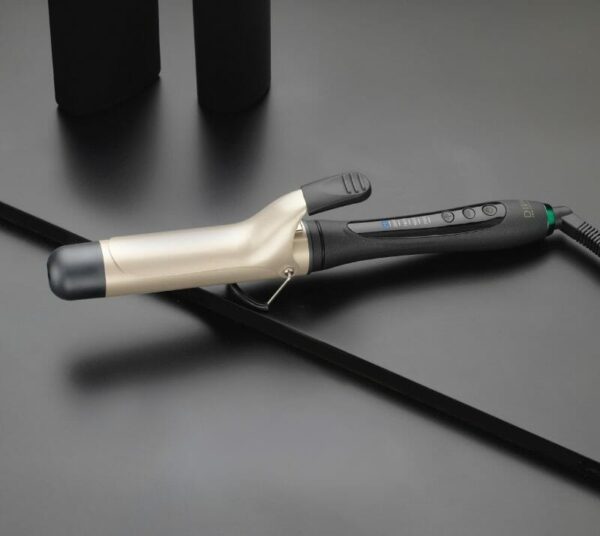 DIVA Pro Styling Digital Tong - skaitmeninės plaukų garbanojimo žnyplės su makadamijų, argano aliejais bei keratinu, 110 - 210 C (25 mm : 32 mm : 38 mm).