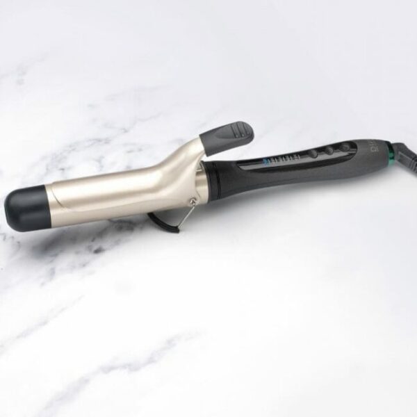 DIVA Pro Styling Digital Tong - skaitmeninės plaukų garbanojimo žnyplės su makadamijų, argano aliejais bei keratinu, 110 - 210 C (25 mm : 32 mm : 38 mm).