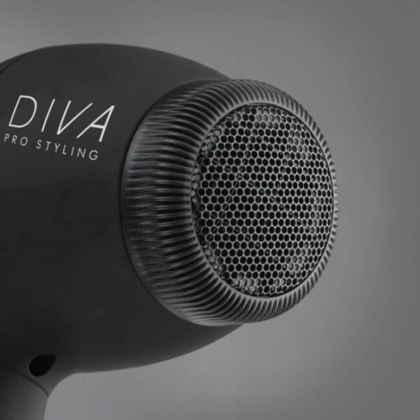 DIVA Pro Styling Ultima 5000 Pro Black - plaukų džiovintuvas su ilgaamžiu AC varikliu, dviguba jonų kondicionavimo sistema 70 000 000 jonų / cm³, 2300 W