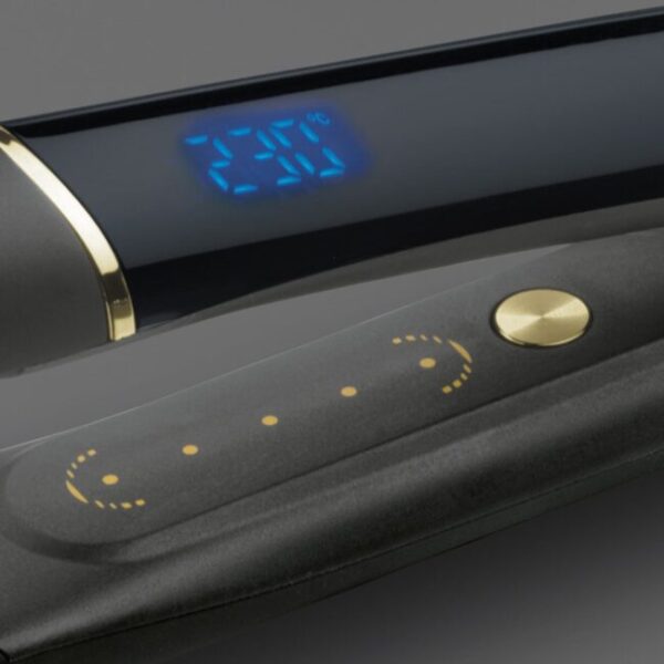 Diva Pro Styling Precious Metals Gold Dust - skaitmeninis plaukų tiesintuvas su LED ekranu, 80 - 230 C, su 24k aukso dulkėmis, keratinu, makadamijų ir argano aliejais bei neigiamų jonų technologija