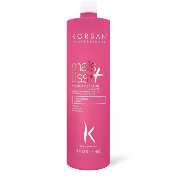 © 2023 moneli.lt | MONELÍ | KORBAN Mais Liss Brazilian Protein Hair Straightening System - proteino procedūra plaukams 1000 ml