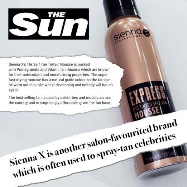 Sienna X Express Q10 Tinted Self Tan Mousse greito poveikio savaiminio įdegio putos 200 ml;;