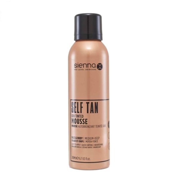 Sienna X Self Tan Q10 Tinted Mousse savaiminio įdegio putos 200 ml