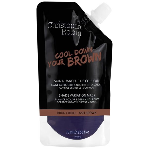 Christophe Robin Shade Variation Mask Ash Brown dažanti plaukų kaukė 75 ml