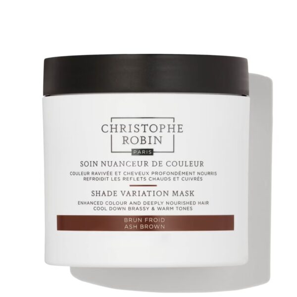 Christophe Robin Shade Variation Mask Ash Brown dažanti plaukų kaukė 75 ml : 250 ml