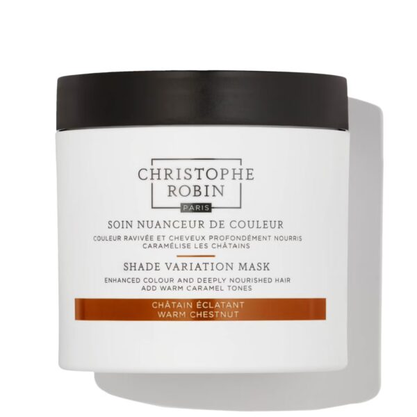 Christophe Robin Shade Variation Mask Warm Chestnut dažanti plaukų kaukė 75 ml : 250 ml