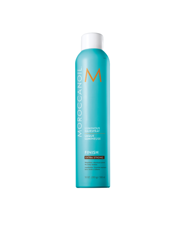 MOROCCANOIL Finish Extra Strong Luminous Hairspray ypač stiprios fiksacijos plaukų lakas 330ml