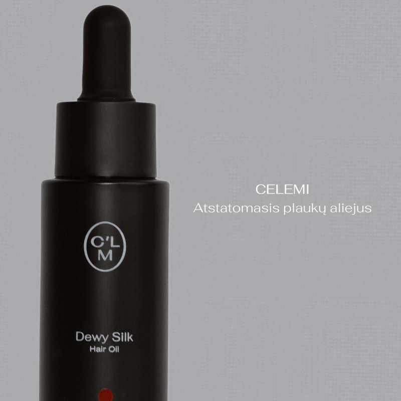 Celemi drėkinantis ir suteikiantis žvilgesio plaukų aliejus Dewy Silk   80ml - Image 2
