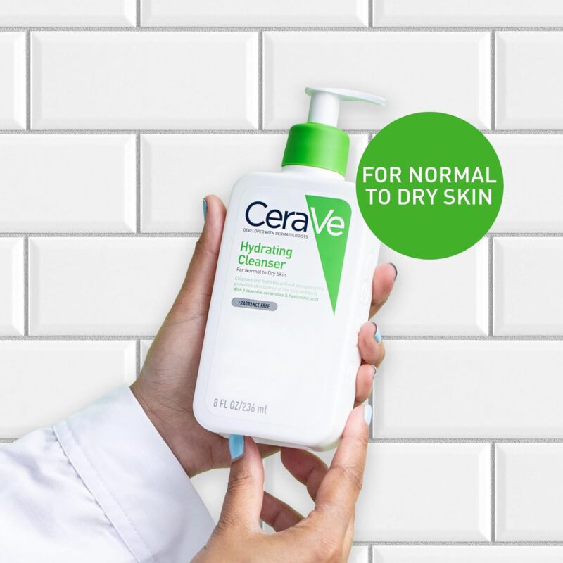 CeraVe Hydrating Cleanser drėkinamasis prausiklis normaliai ir sausai odai 236ml - Image 2