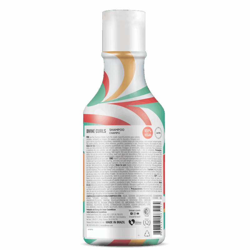 INOAR šampūnas garbanotiems banguotiems plaukams Divine Curls Shampoo 250ml - Image 2
