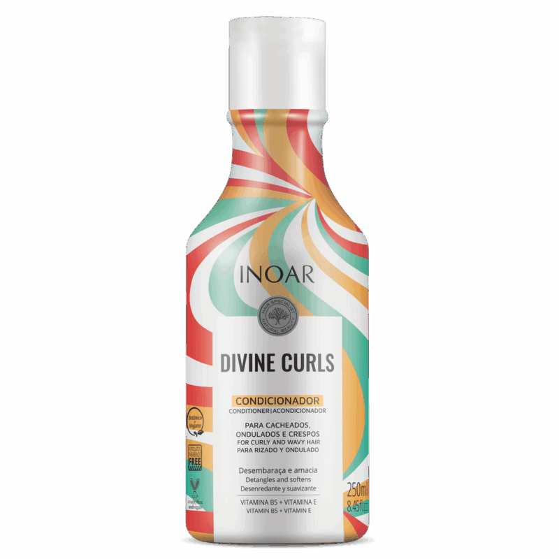 INOAR kondicionierius garbanotiems banguotiems plaukams Divine Curls Conditioner 250ml