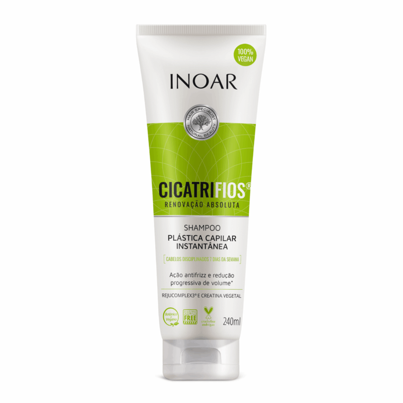 INOAR CicatriFios Shampoo - plauko struktūrą atkuriantis šampūnas 60 ml / 240 ml / 250 ml / 500 ml / 1000 ml - Image 4