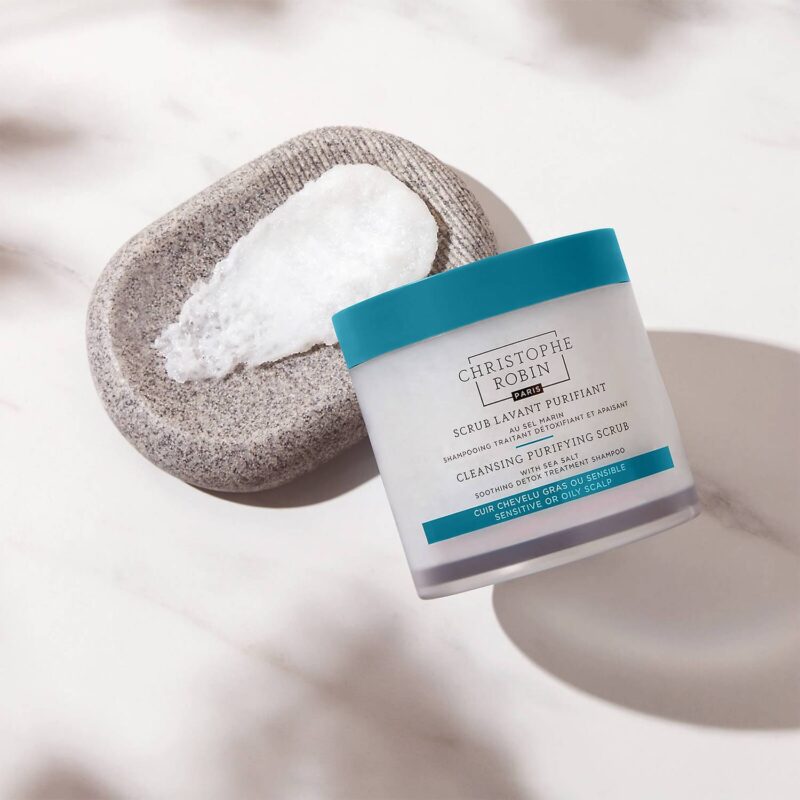 Christophe Robin Cleansing Purifying Scrub galvos odos šveitiklis su jūros druska 75 ml / 250 ml - Image 2