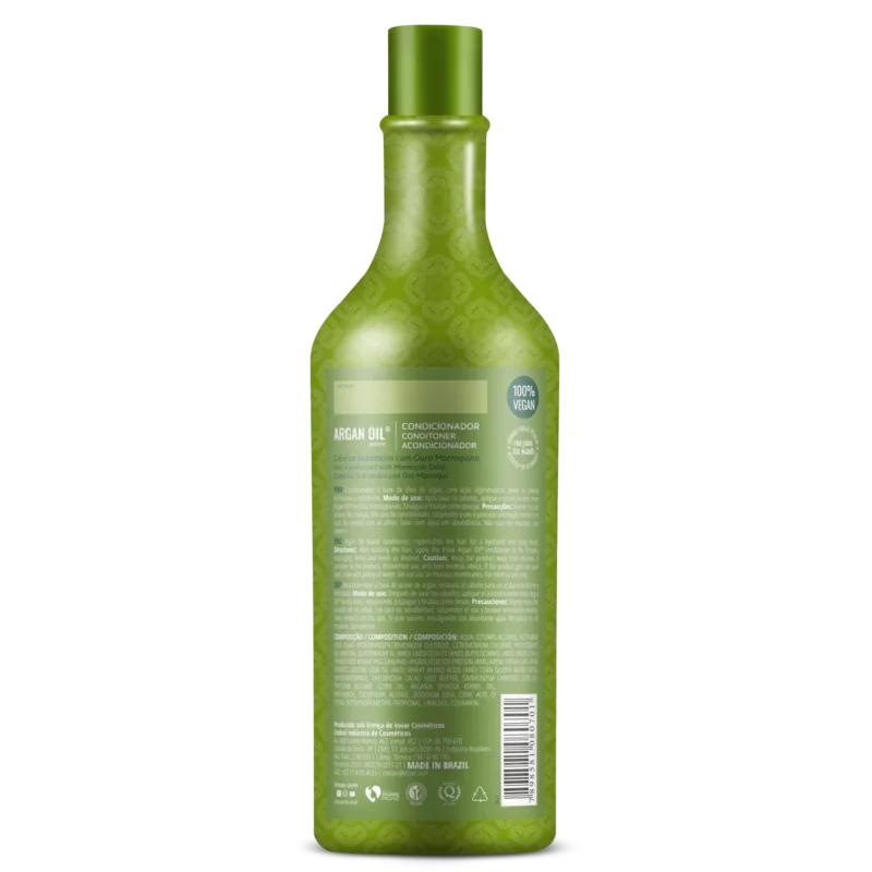 INOAR Argan Oil Conditioner - intensyviai drėkinantis kondicionierius su argano aliejumi 250 ml / 1000 ml - Image 3