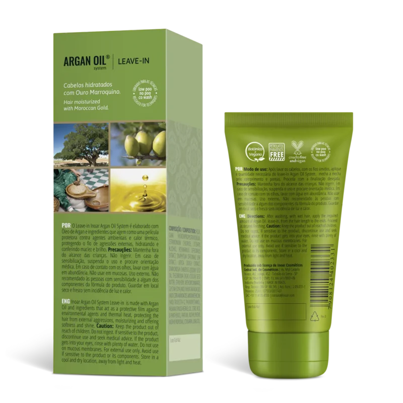 INOAR Argan Oil Leave-in nenuplaunamas balzamas su argano aliejumi 50 ml / 250 ml - Image 3