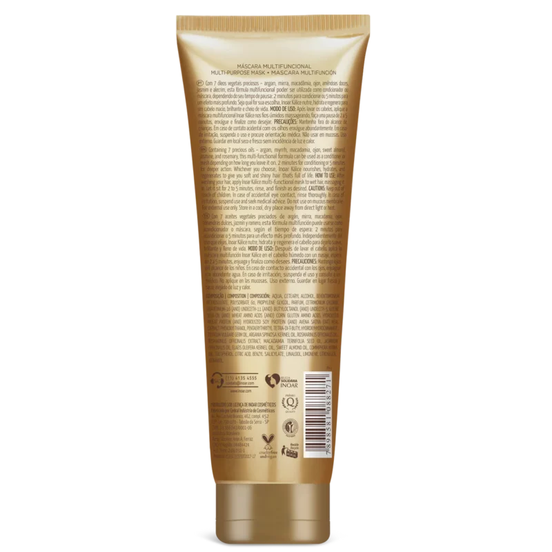 INOAR Kalice Multi purpose Mask - daugiafunkcinė plaukų kaukė 250 ml - Image 2