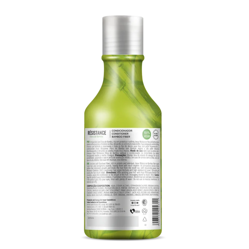 INOAR Resistance Fibra de Bambu Conditioner - stiprinantis ir blizgesio suteikiantis kondicionierius 250 ml / 1000 ml - Image 2
