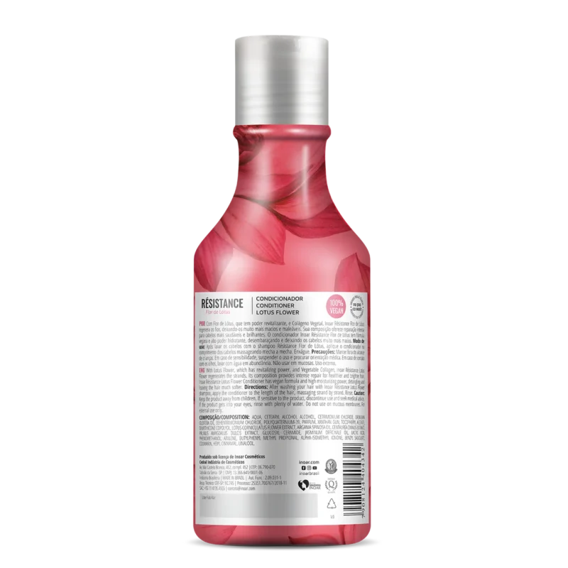 INOAR Resistance Flor de Lotus Conditioner - plaukus drėkinantis kondicionierius 250 ml / 1000 ml - Image 2