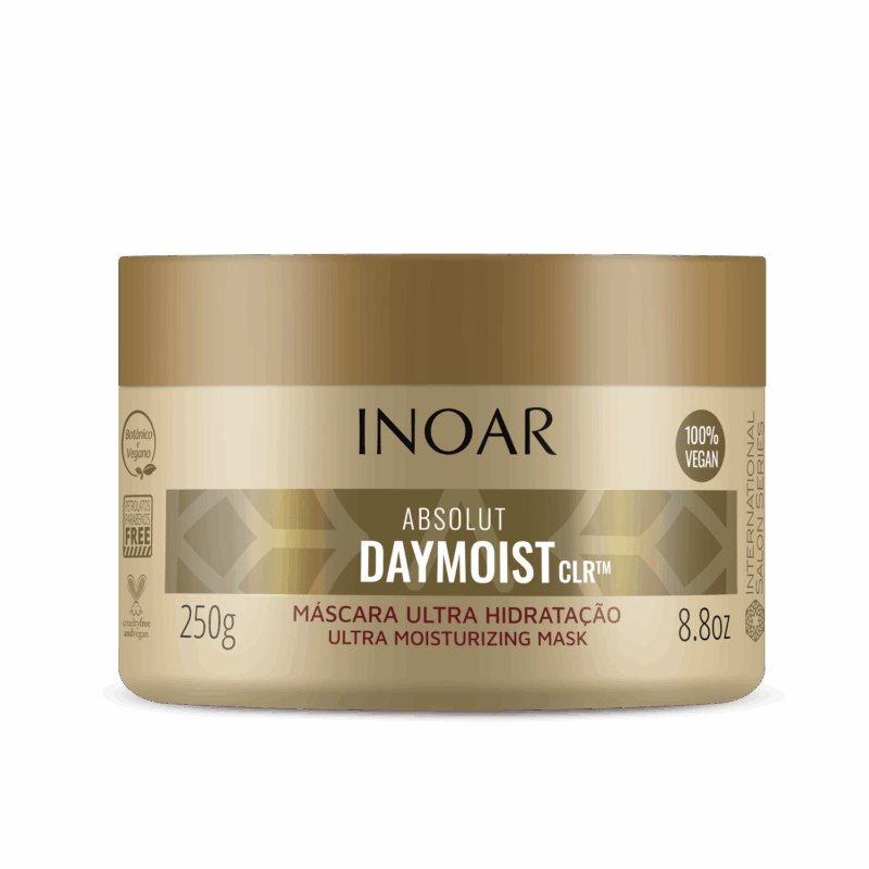 INOAR Absolut Daymoist Mask - kaukė chemiškai pažeistiems plaukams 250 g