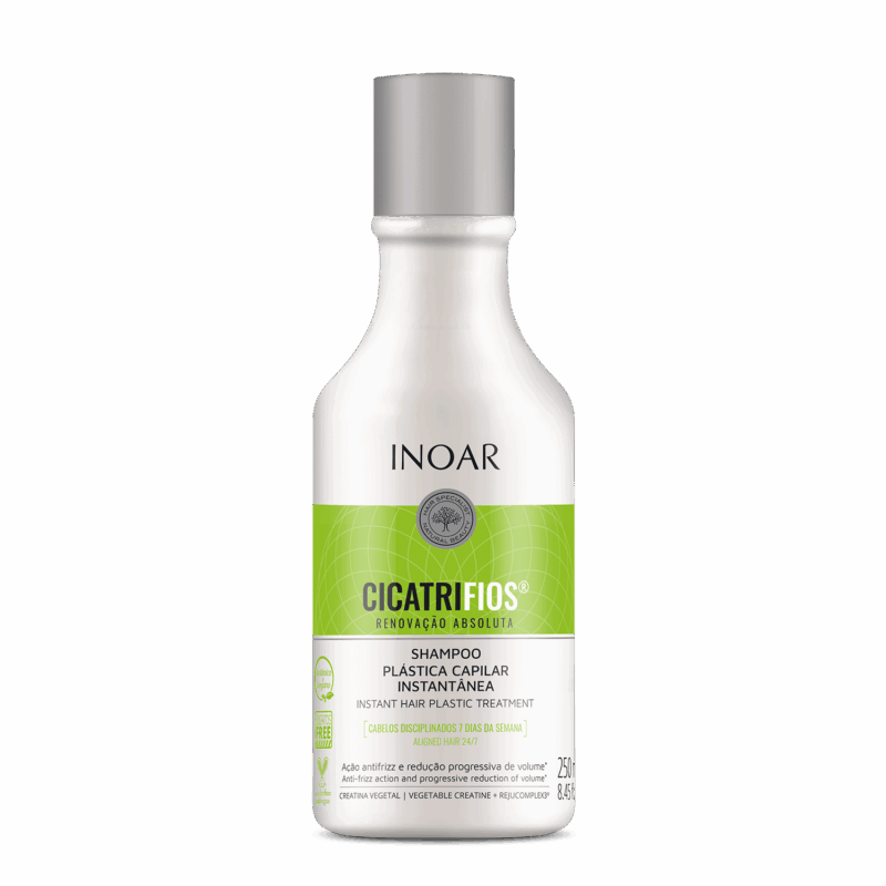 INOAR CicatriFios Shampoo - plauko struktūrą atkuriantis šampūnas 60 ml / 240 ml / 250 ml / 500 ml / 1000 ml