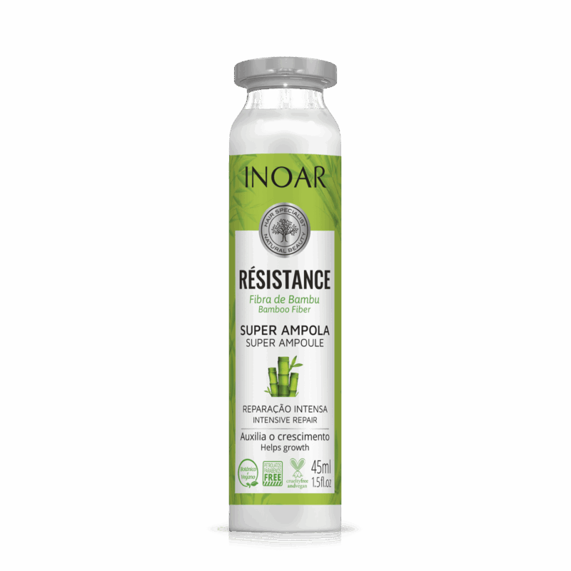 INOAR Resistance Fibra de Bambu Ampola - ampulė pažeistiems plaukams 45 ml