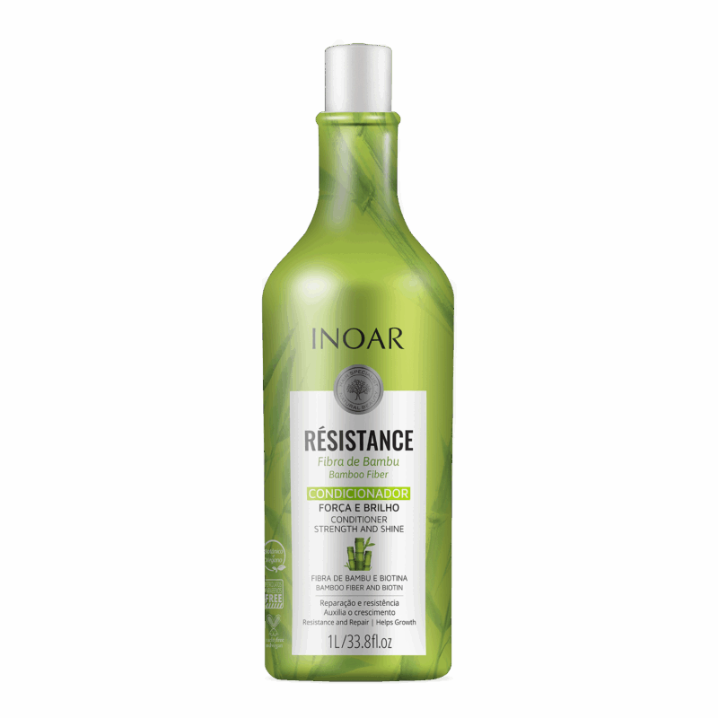 INOAR Resistance Fibra de Bambu Conditioner - stiprinantis ir blizgesio suteikiantis kondicionierius 250 ml / 1000 ml - Image 3